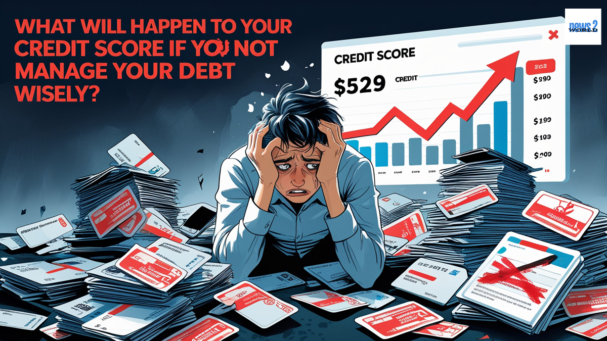 What will happen to your credit score if you do not manage your debt wisely?